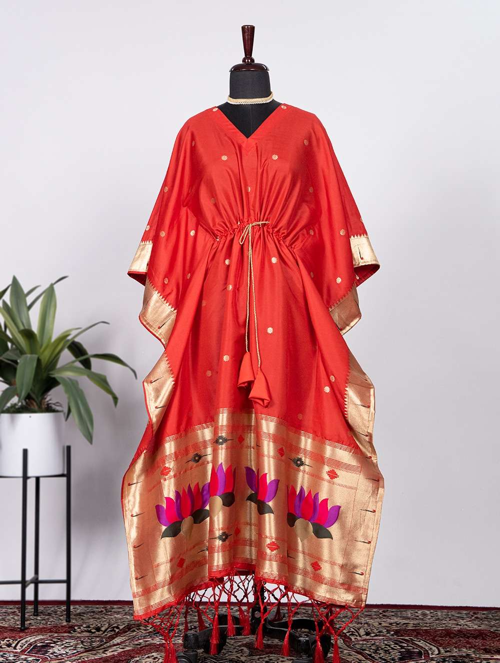 3803 COLOUR BY ASLIWHOLESALE DESIGNER PURE PAITHANI JACQUARD KAFTANS-00195