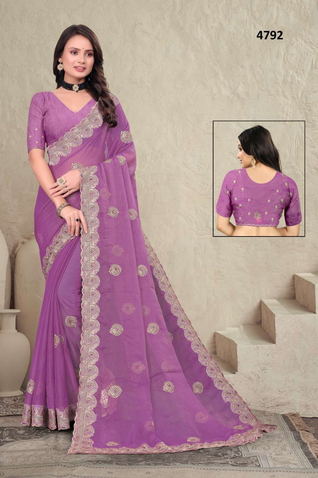 4792 COLOUR BY ASLIWHOLESALE DESIGNER PURE FANCY EMBROIDERY PRINTED SAREES-00103