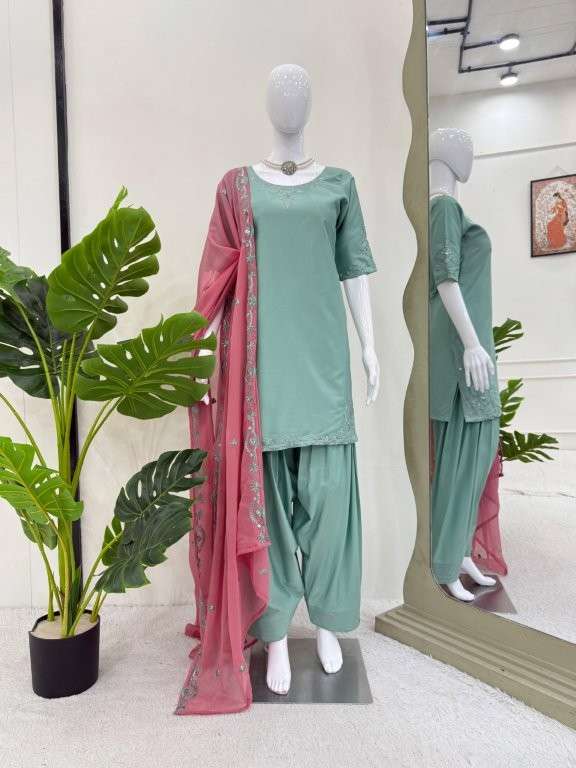 5894 HIT COLOUR BY ASLIWHOLESALE DESIGNER PURE CREPE EMBROIDERY PRINTED DRESSES-00242