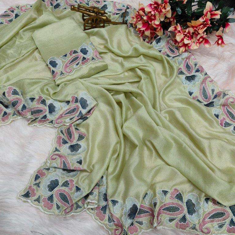 630 COLOUR BY ASLIWHOLESALE DESIGNER PURE SOFT VICHITRA SILK SAREES-00285