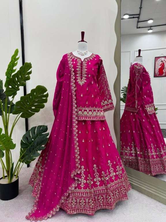 6486 HIT COLOUR BY ASLIWHOLESALE DESIGNER PURE SILK EMBROIDERY LEHENGAS-00242