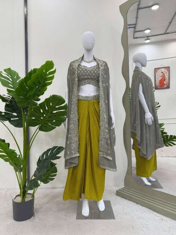 6493 HIT COLOUR BY ASLIWHOLESALE DESIGNER PURE CREPE EMBROIDERY CASUALS-00242