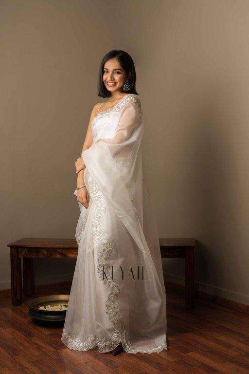 731 COLOUR BY ASLIWHOLESALE DESIGNER PURE TABBY ORGANZA EMBROIDERY SAREES-00285