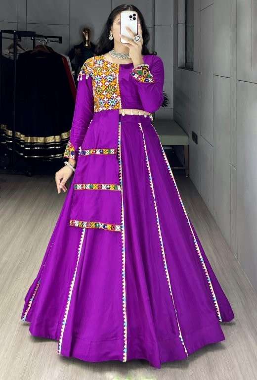 8045 COLOUR BY ASLIWHOLESALE DESIGNER PURE RAYON COTTON LEHGENGA-00135