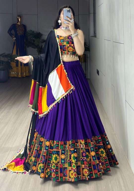8046 COLOUR BY ASLIWHOLESALE DESIGNER PURE RAYON COTTON LEHENGAS-00135