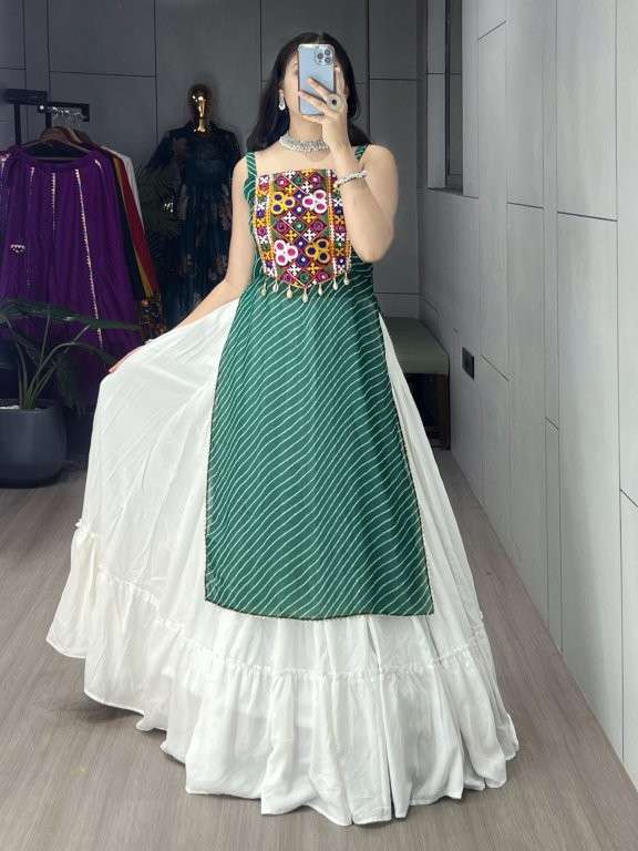 8047 COLOUR BY ASLIWHOLESALE DESIGNER PURE RAYON LEHENGAS KURTIS-00135