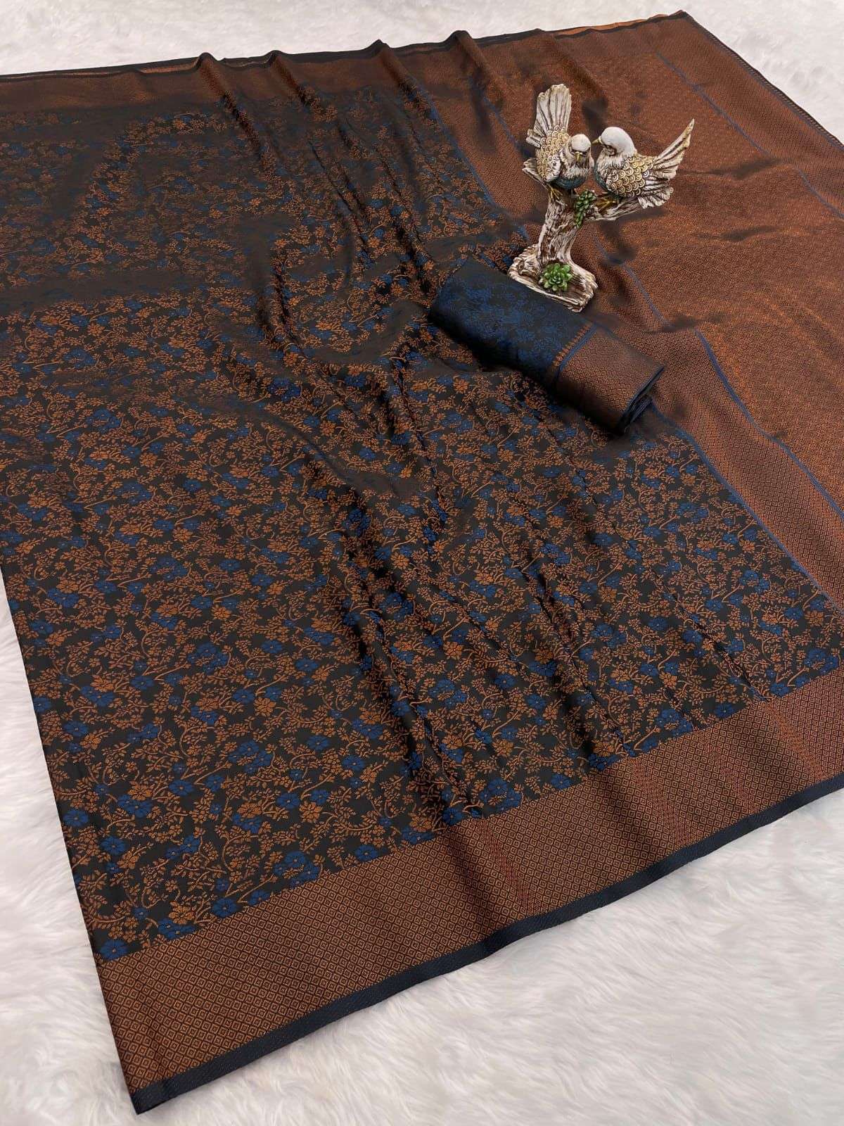 889 HIT DESIGN BY ASLIWHOLESALE DESIGNER PURE SATIN SILK SAREES- 00284