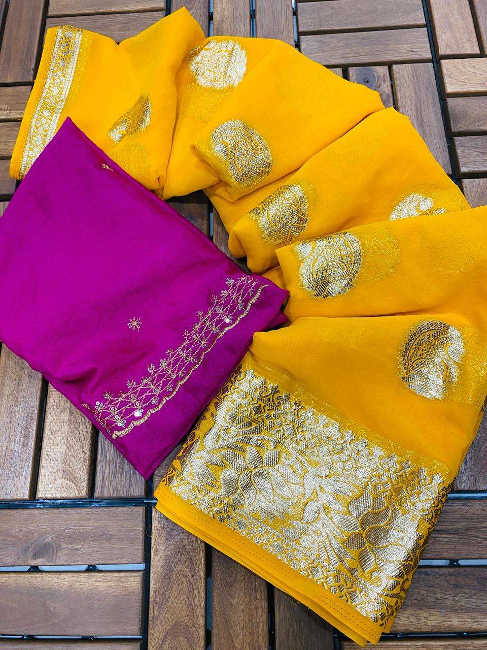 898 HIT DESIGN BY ASLIWHOLESALE DESIGNER PURE VISCOSE GEORGETTE SAREES-00284
