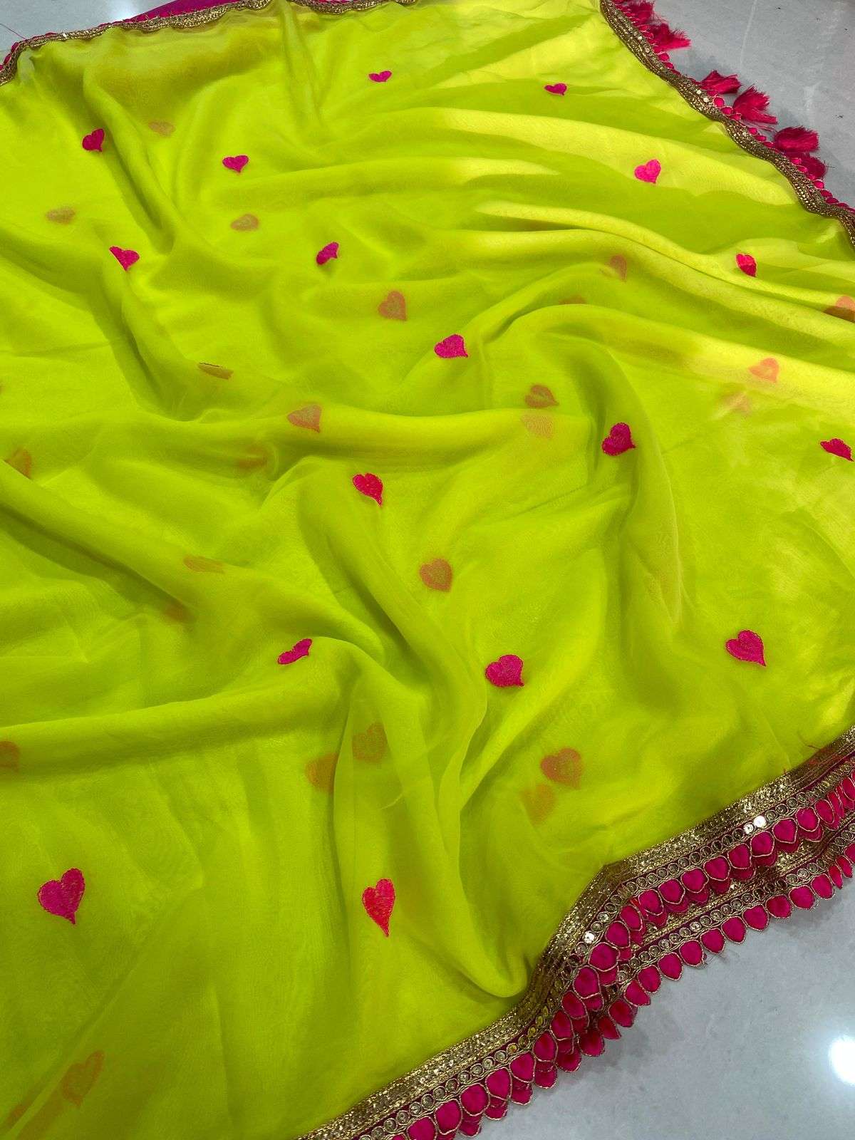 902 HIT DESIGN BY ASLIWHOLESALE DESIGNER PURE GEORGETTE EMBROIDERY SAREES-00284