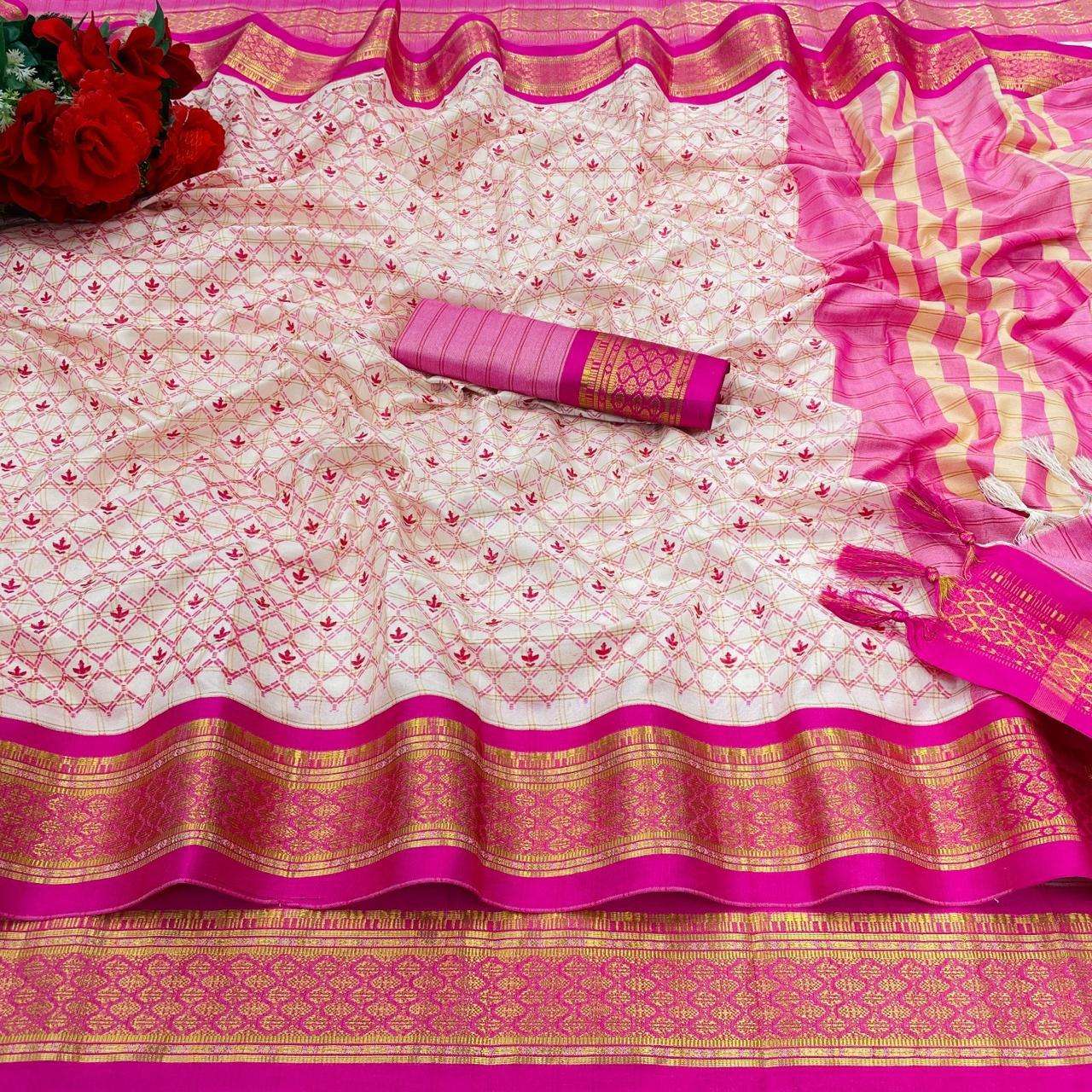 903 HIT DESIGN BY ASLIWHOLESALE DESIGNER PURE SOFT BANARASI SILK PRINTED SAREES-00284