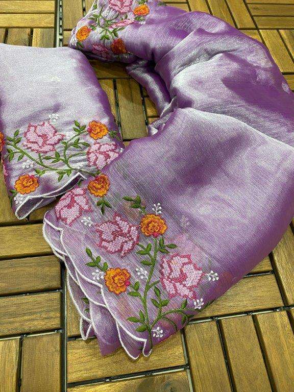 911 HIT DESIGN BY ASLIWHOLESALE DESIGNER PURE FANCY EMBROIDERY SAREES-00284