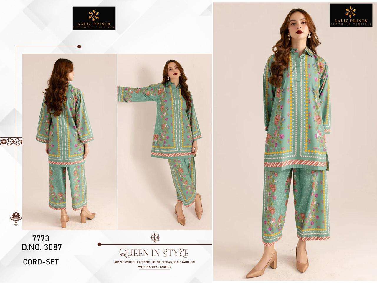 AALIZ PRINTS CO-ORD SET VOL-11 PURE LAWN PRINTED PAKISTANI CO-ORD SETS-00071