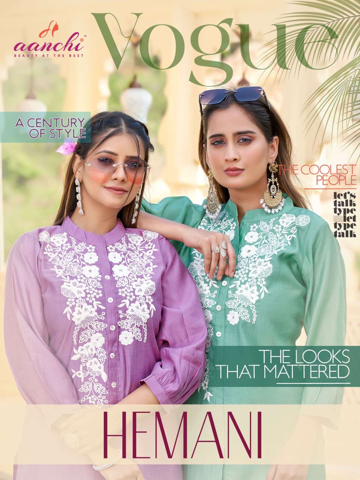 AANCHI HEMANI PURE FANCY VATICAN EMBROIDERY PRINTED CO-ORD SET-00286