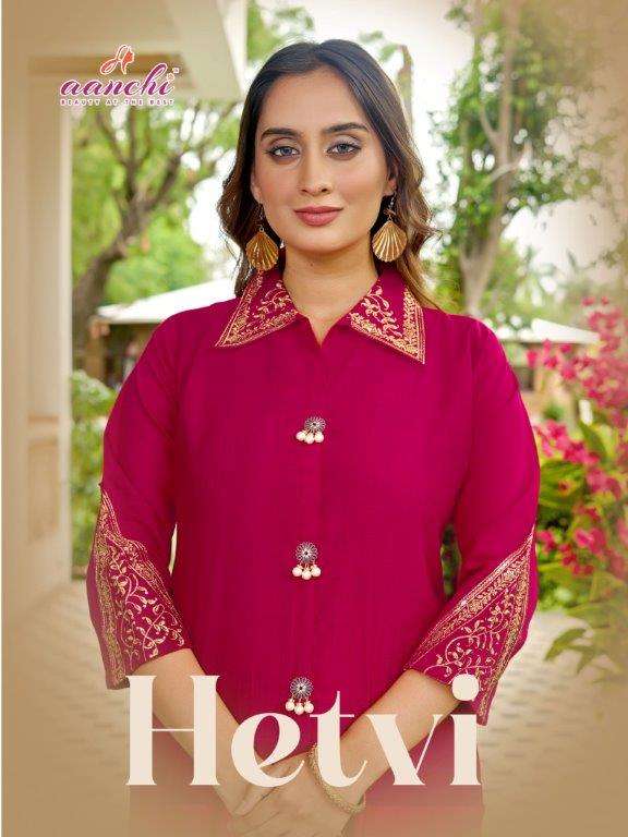 AANCHI HETVI 01 TO 04 SERIES PURE VATICAN FANCY EMBROIDERY CASUALS-00286