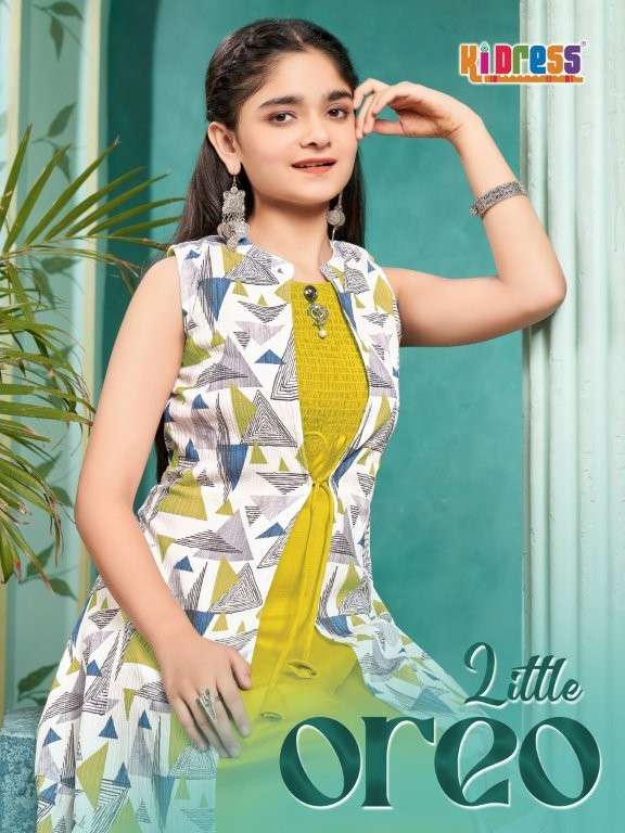 AANCHI LITTLE OREO 101 TO 106 SERIES PURE FANCY VATICAN PRINTED KIDS KURTIS-00286