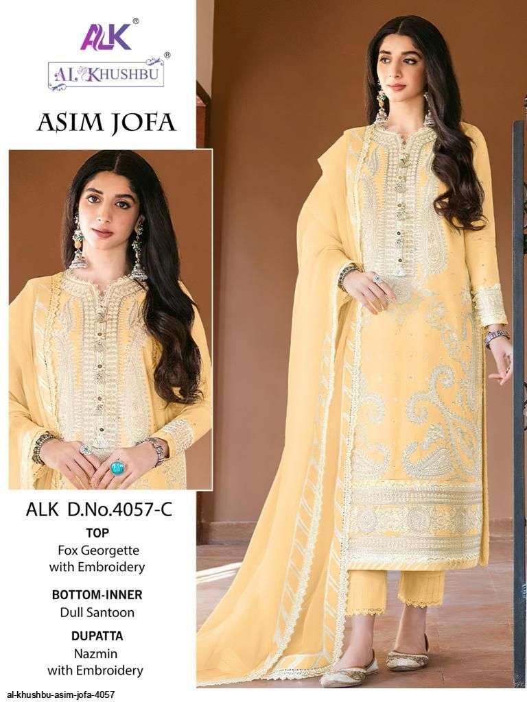 AL KHUSHBU ASIM JOFA PURE GEORGETTE EMBROIDERY PAKISTANI DRESSES-00022