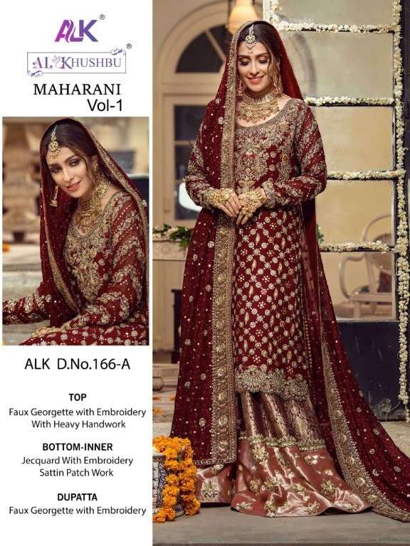 AL KHUSHBU MAHARANI VOL-01 HEAVY EMBROIDERY FAUX GEORGETTE PAKISTANI DRESS-00062