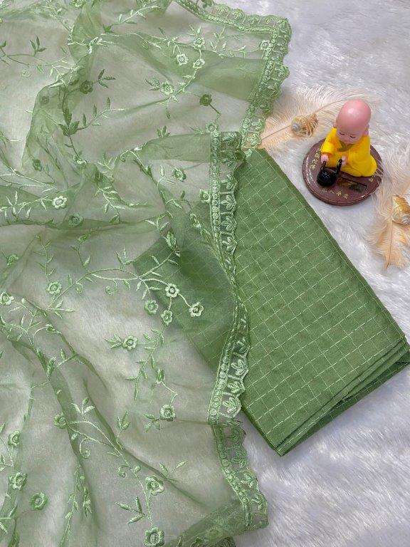 ALIA VOL-23 BY ASLIWHOLESALE DESIGNER PURE ORGANZA SILK SAREES-00285
