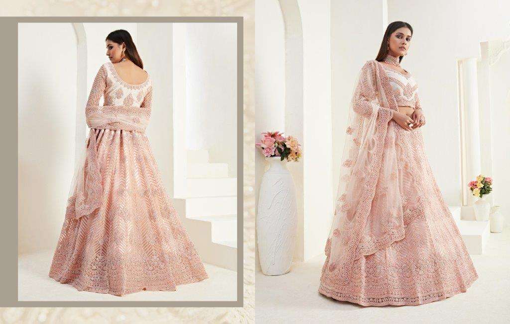 ALIZEH BRIDAL HERITAGE 1006 1006-A TO 1006-C SERIES PURE BUTTERFLY NET LEHENGAS-00001