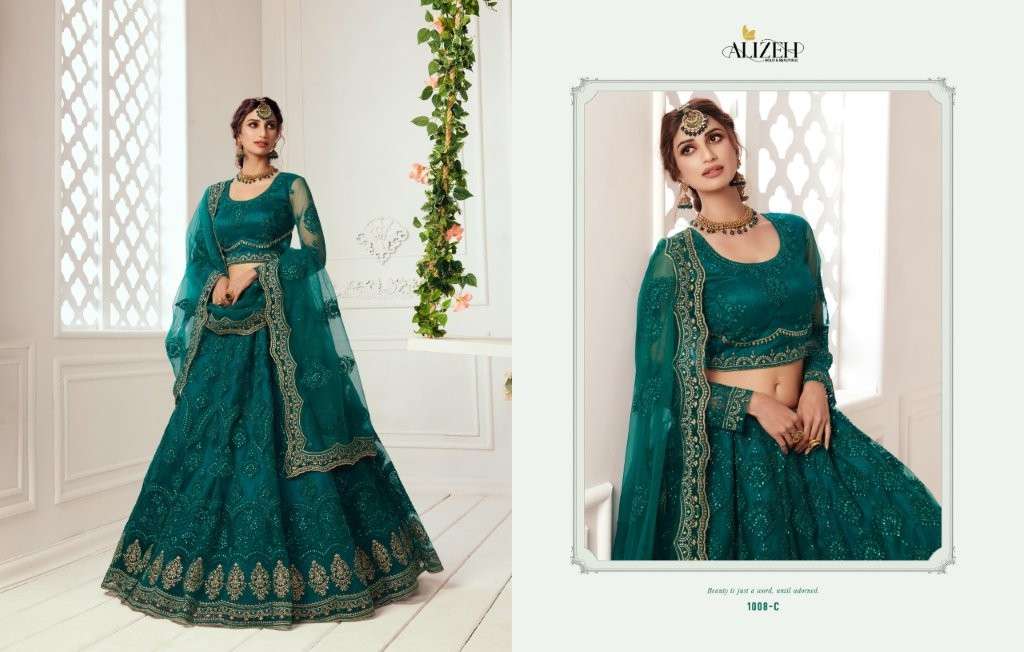 ALIZEH BRIDAL HERITAGE COLOUR SAGA 1008-C SERIES PURE BUTTERFLY NET EMBROIDERY LEHENGAS-00001