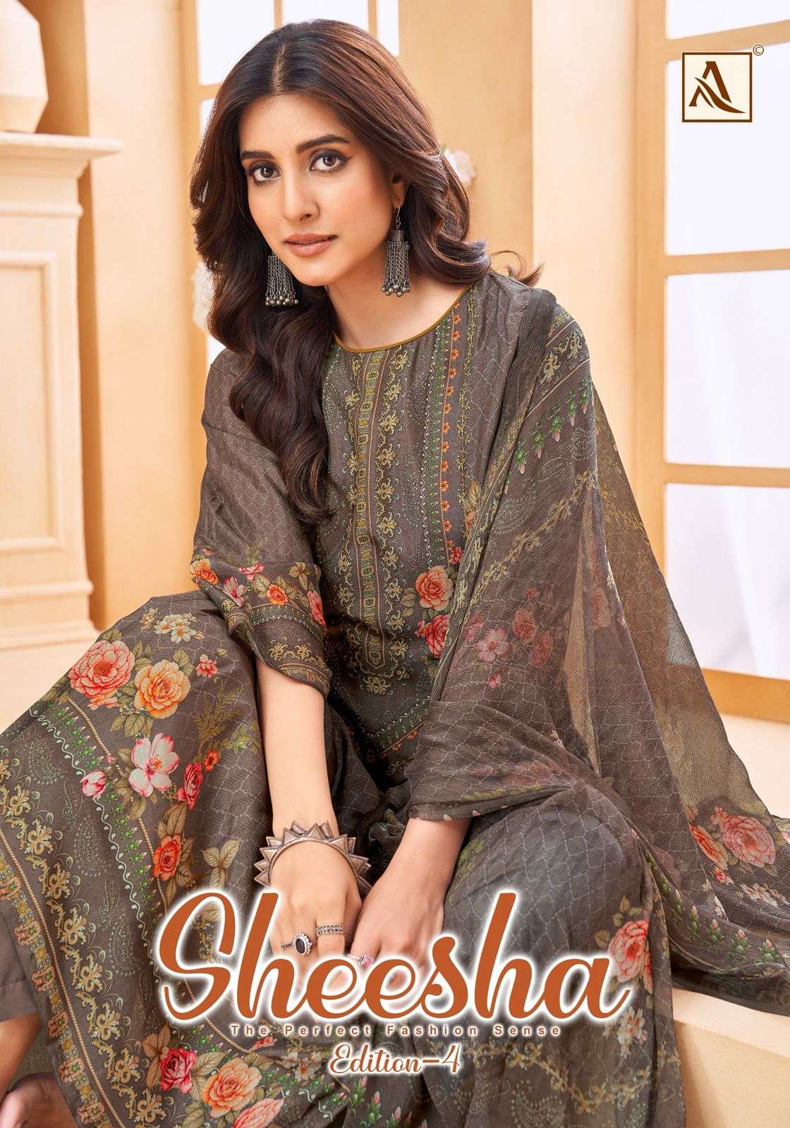ALOK SUIT SHEESHA VOL-4 PURE VISCOSE MUSLIN PRINTED PAKISTANI DRESSES-00201