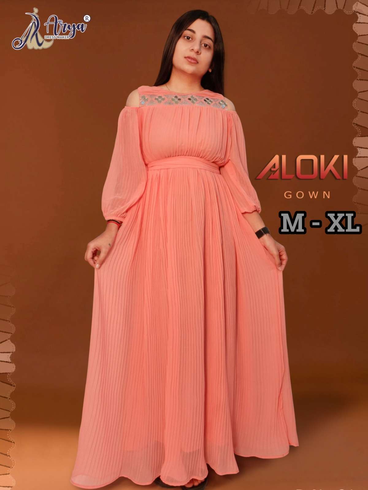 ALOKI GOWN BY ARYA DRESS MAKER PURE GEORGETTE GOWN-00079