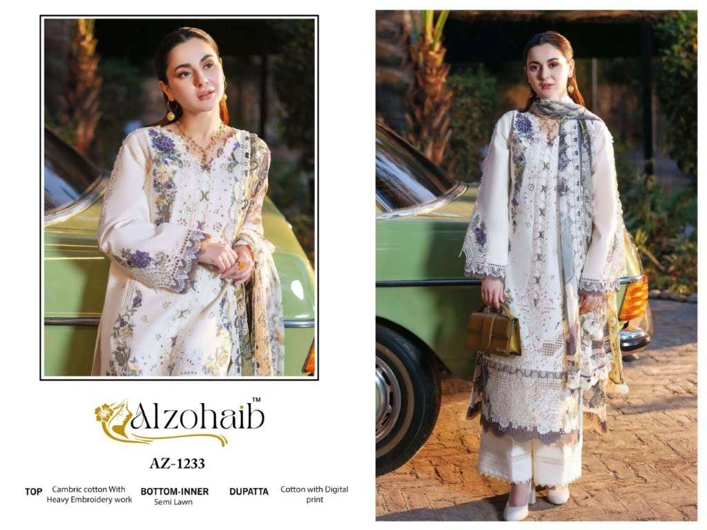 ALZOHAIB AZ-1233 TO 1237 SERIES PURE COTTON PRINTED PAKISTANI DRESSES-00071