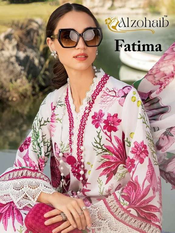 ALZOHAIB FATIMA PURE COTTON PRINTED PAKISTANI DRESSES-00201