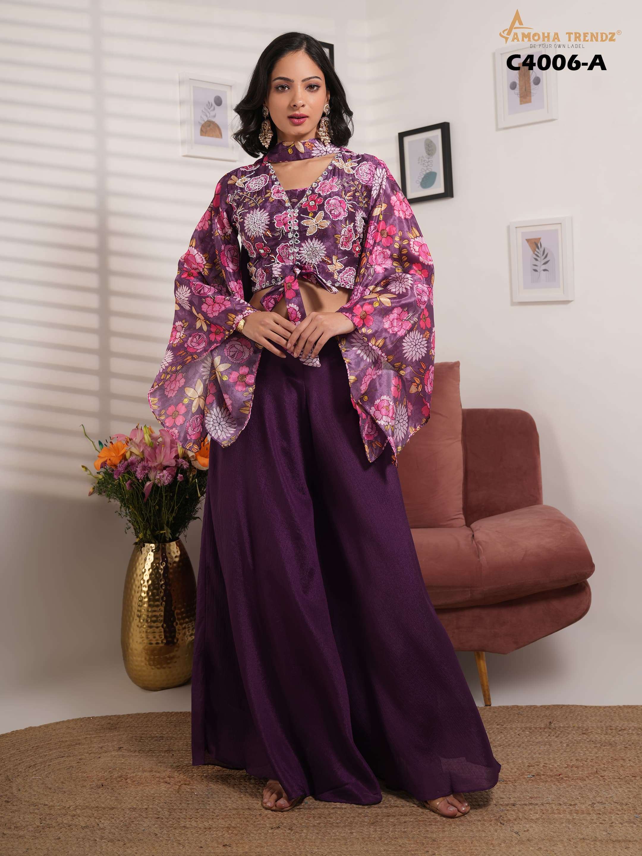 AMOHA TRENDZ C4006 SERIES PURE IMPORTED PRINTED CROP TOP-00007