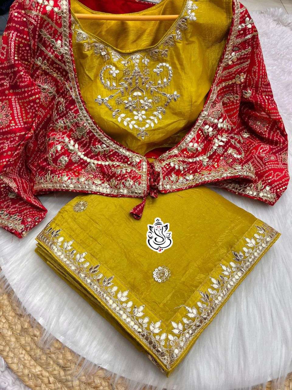 ANKITA VOL-07 BY ASLIWHOLESALE DESIGNER PURE GOLD CRUSH SAREES-00290