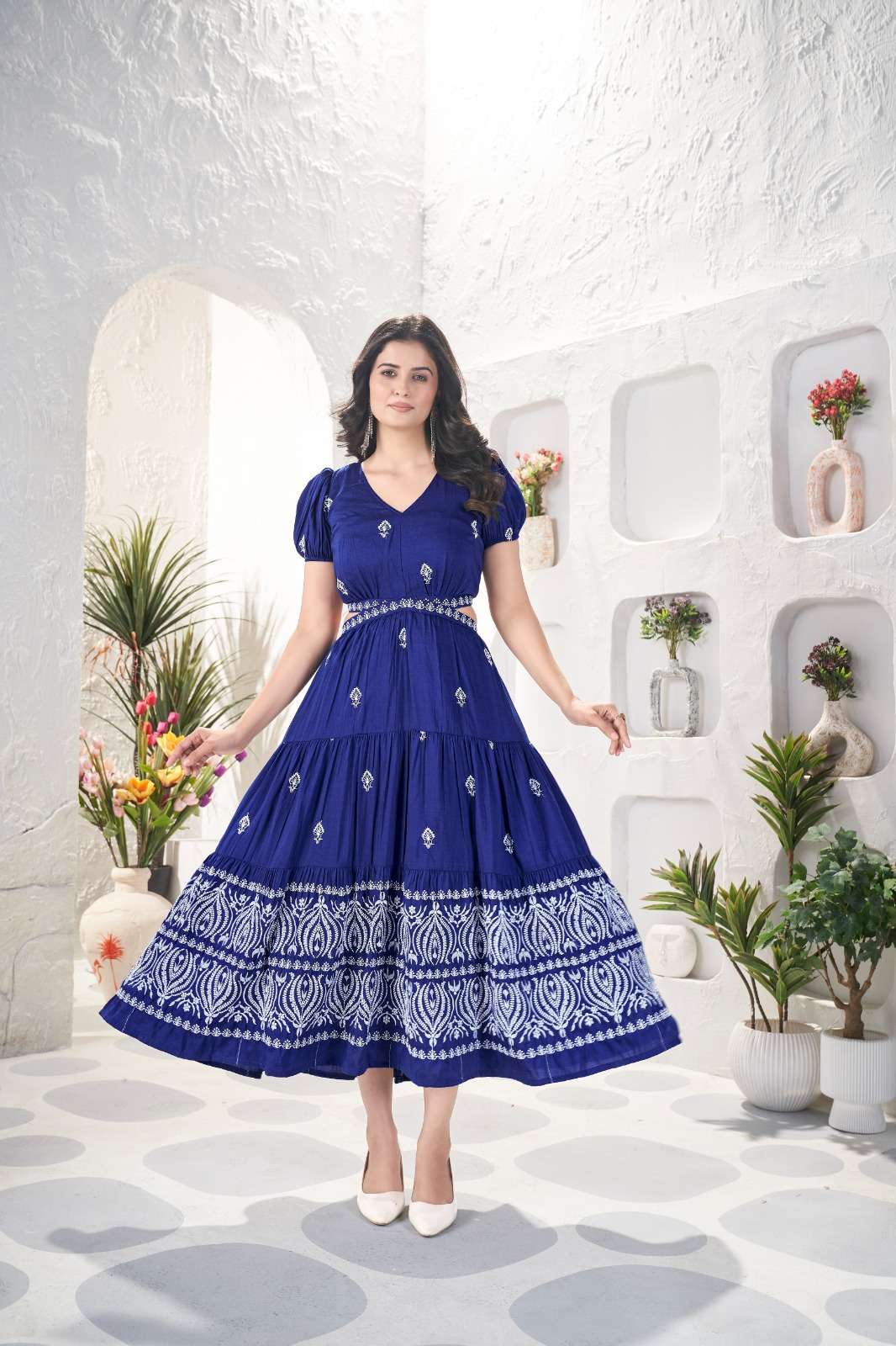 ARYA DRESS MAKE IZNA PURE VISCOSE COTTON EMBROIDERY KURTIS-00079