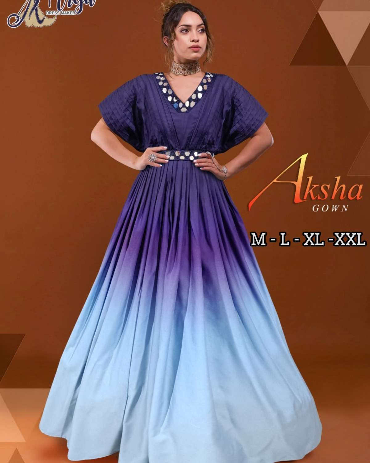 ARYA DRESS MAKER AKSHA GOWN PURE FOIL RAYON GOWNS-00079