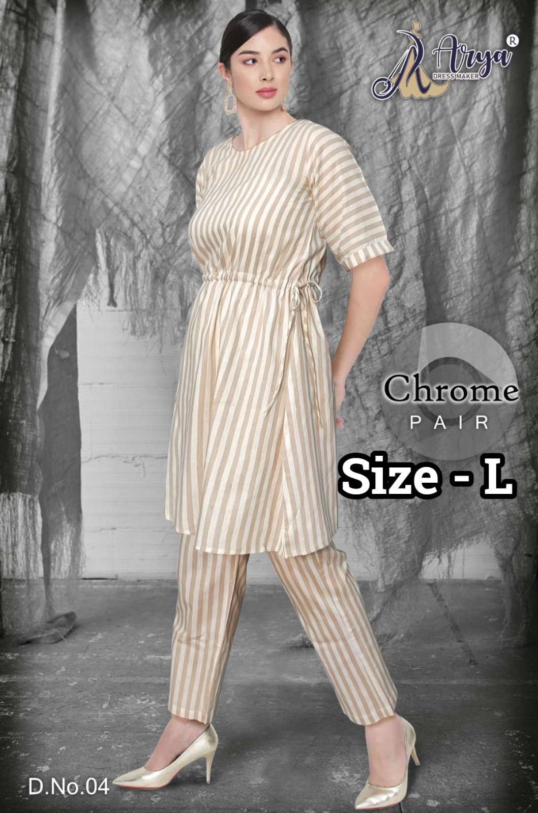 ARYA DRESS MAKER CHROME PAIR PURE COTTON CO-ORD SET-00079