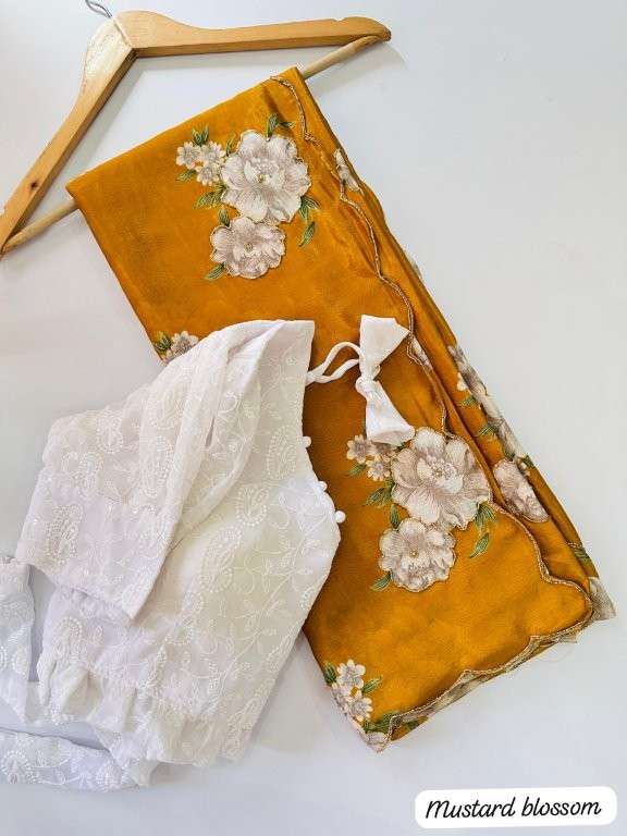 ASVI REET TULIP VOL-03 BY ASLIWHOLESALE DESIGNER PURE CHINON SAREES-00222