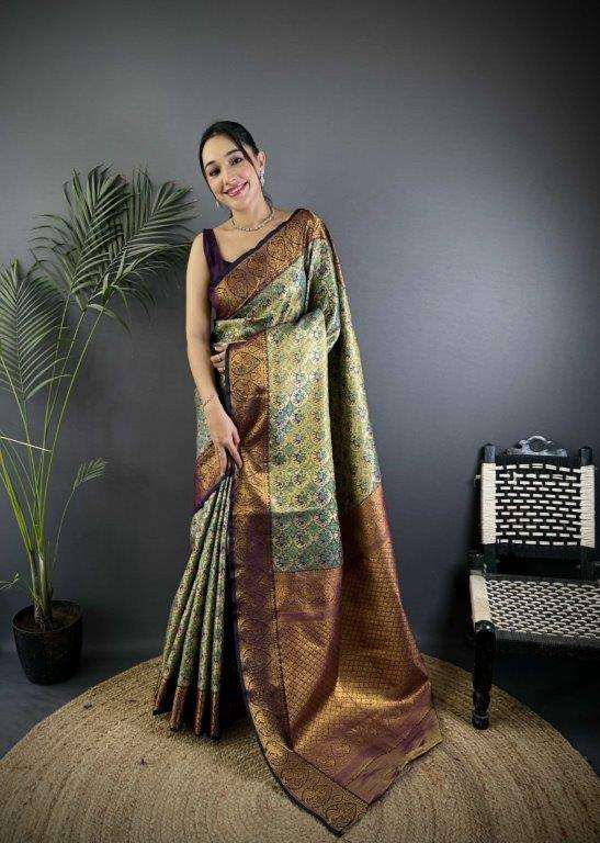 BALLASTIC BY ASLIWHOLESALE DESIGNER PURE SILK PRINTED SAREES-00230