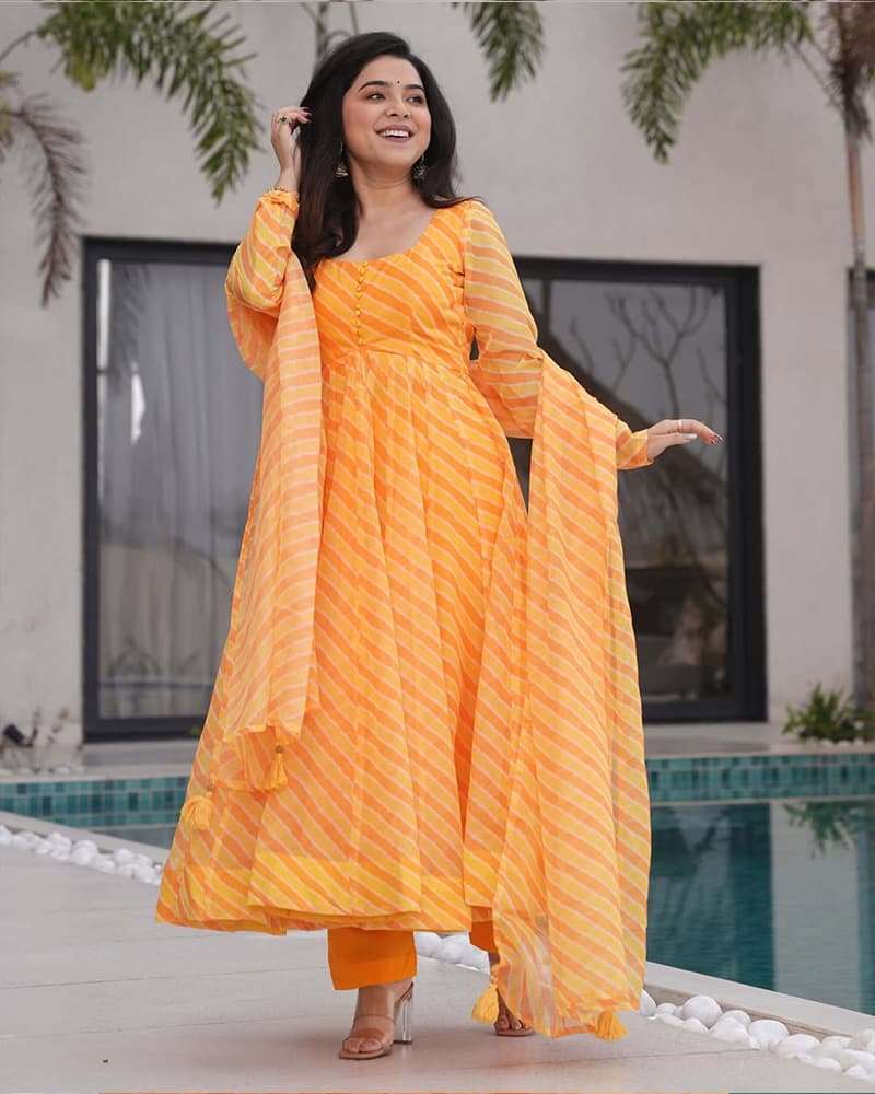 BAN-133 BY ASLIWHOLESALE DESIGNER PURE ORGANZA PRINTED DRESSES-00097