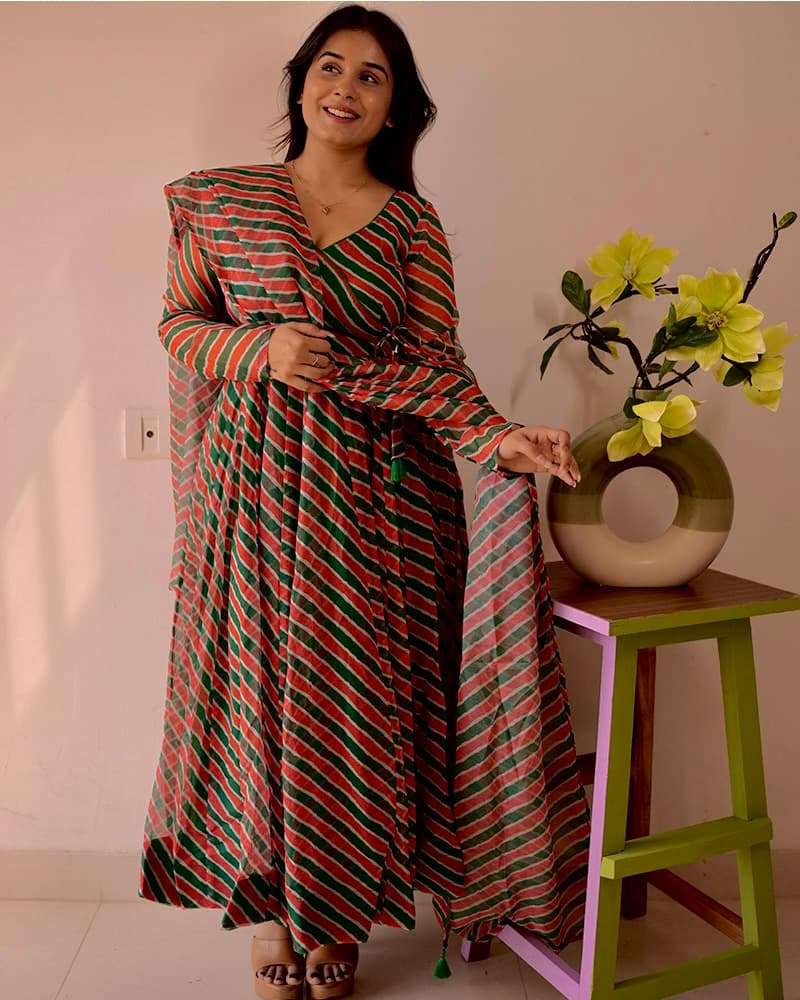 BAN-135 BY ASLIWHOLESALE DESIGNER PURE TABBY ORGANZA PRINTED DRESSES-00097