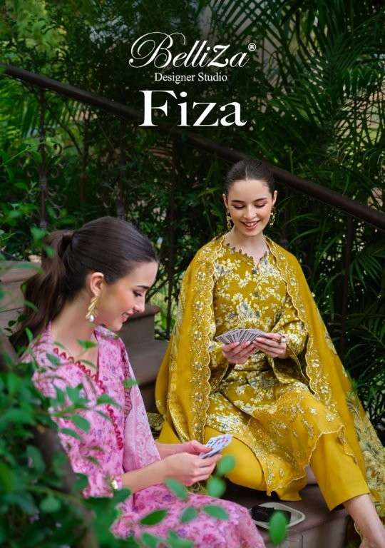 BELLIZA FIZA 865-001 TO 865-008 SERIES PURE COTTON PRINTED EMBROIDERY PAKISTANI DRESSES-00011