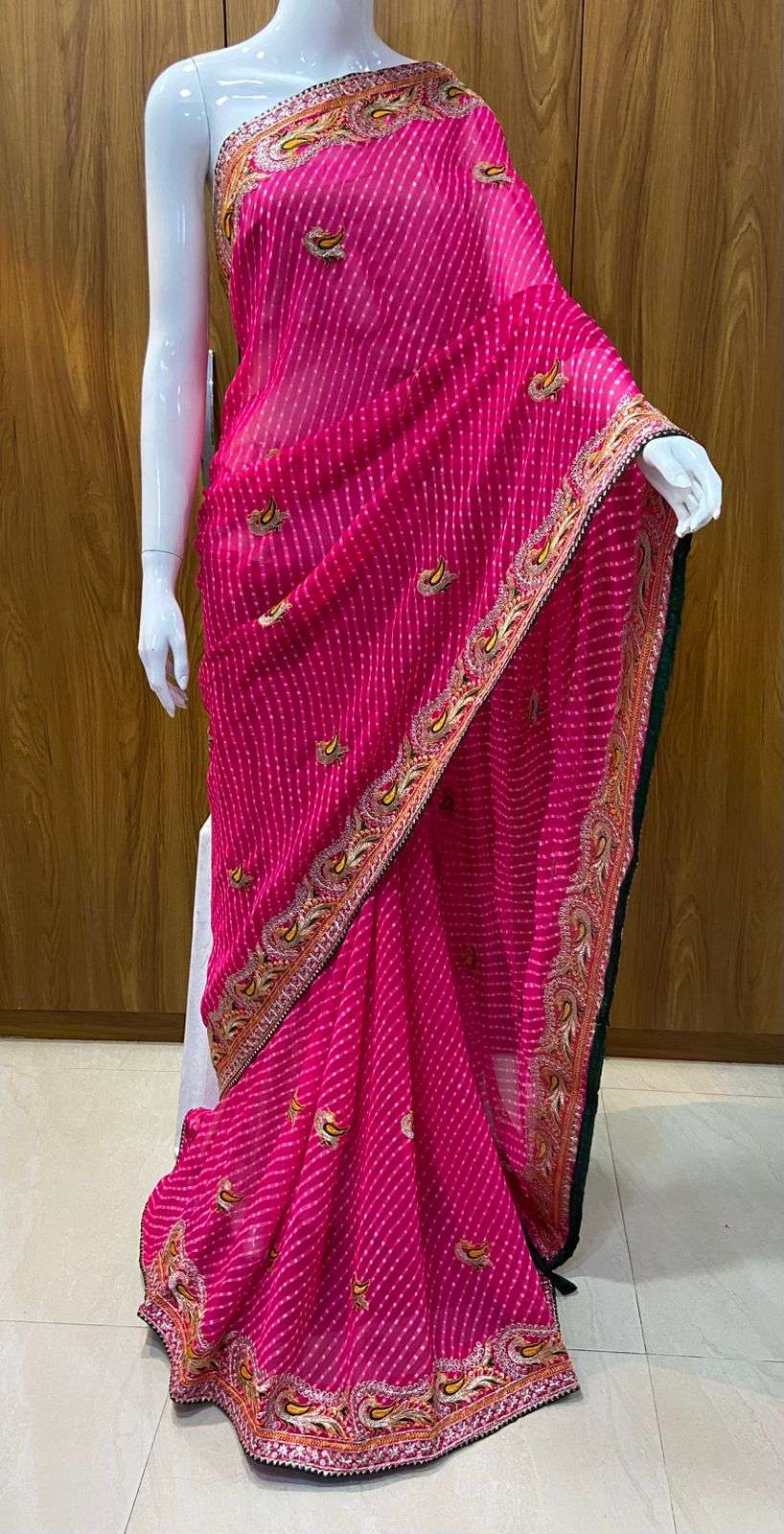 BHAGYA VOL-190 BY ASLIWHOLESALE DESIGNER PURE GEORGETTE EMBROIDERY SAREES-00224