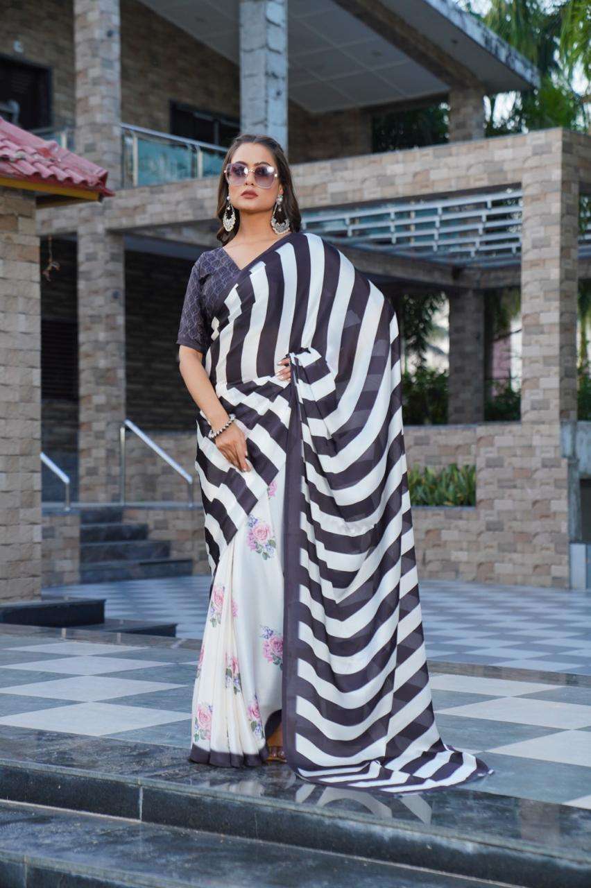 BOLLYWOOD SARTIN  BY ASLIWHOLESALE DESIGNER PURE SATIN GEORGETTE SAREES- 00090