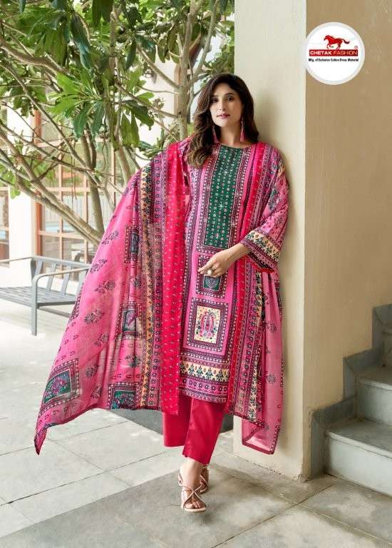 CHETAK FASHION RAJWADI KARACHI VOL-01 PURE COTTON PRINTED PAKISTANI DRESSES-00201