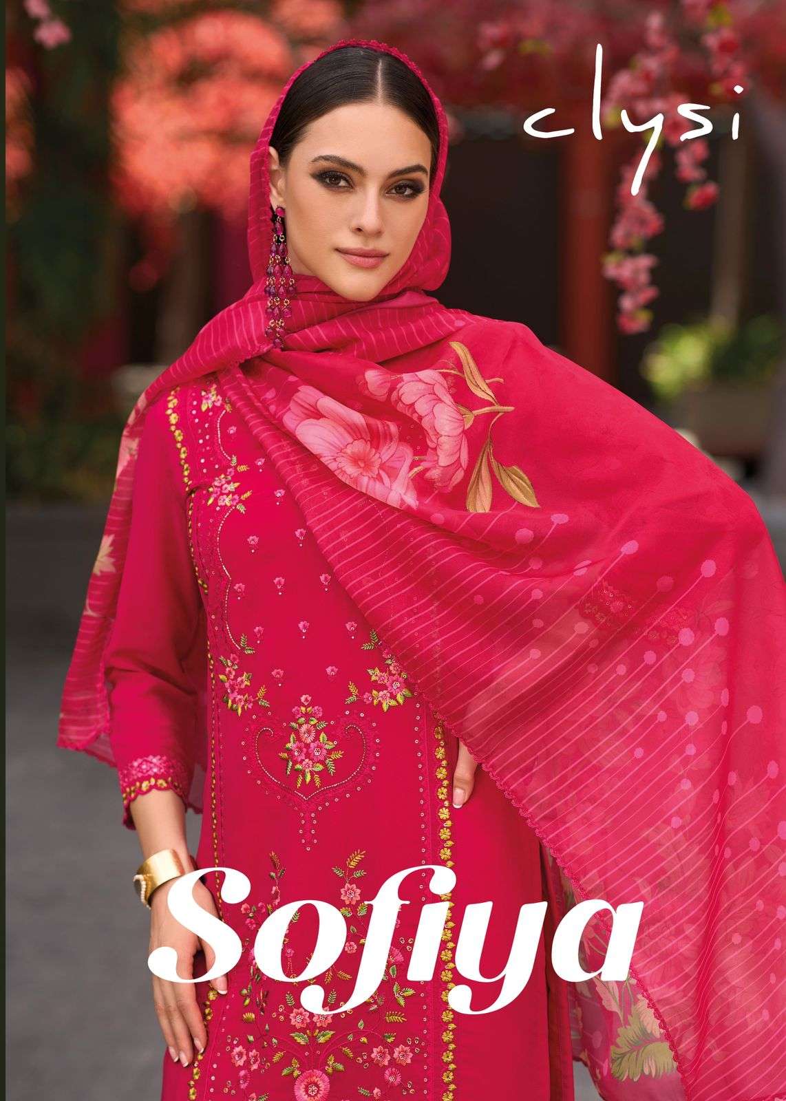 CLYI SOFIYA PURE VISCOSE EMBROIDERY DRESSES-00014
