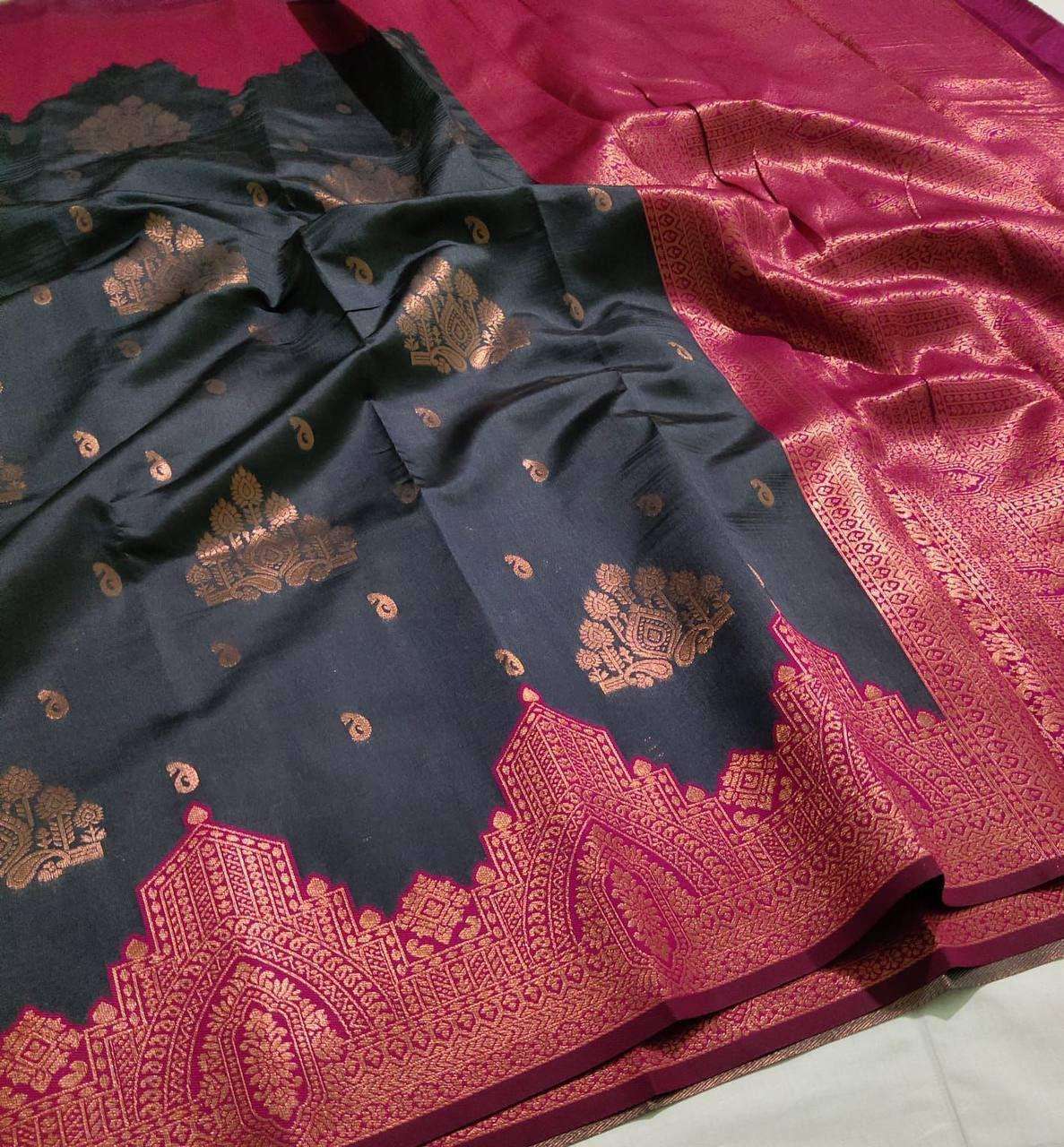 CORA VOL-32 BY ASLIWHOLESALE DESIGNER PURE SOFT LICHI SILK SAREES-00284