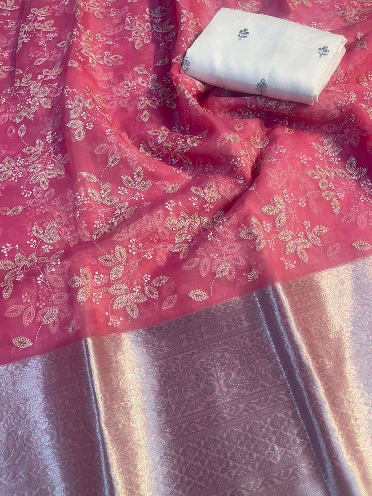 CORA VOL-35 BY ASLIWHOLESALE DESIGNER PURE ORGANZA SAREES-00284