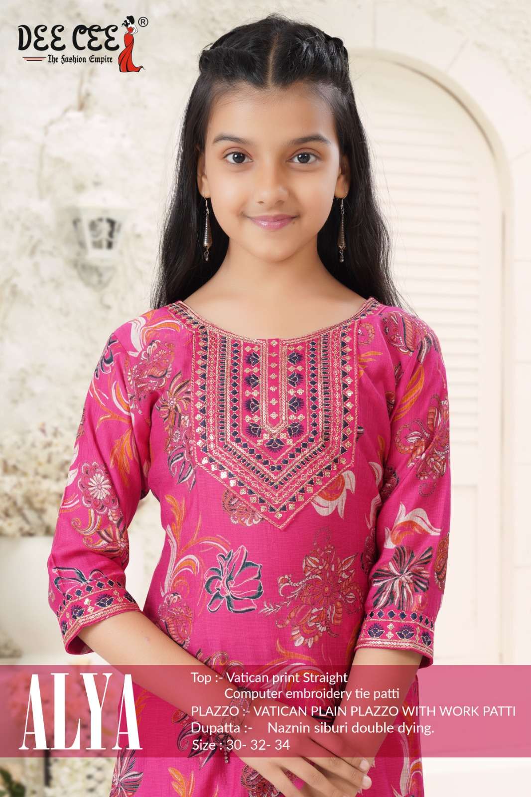 DEE CEE ALYA PURE VETICAN PRINTED EMBROIDERY DRESSES-00093