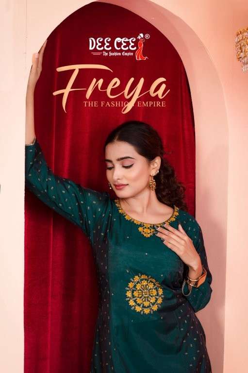 DEE CEE FREYA 101 TO 106 SERIES PURE CHANDERI KURTIS-00093