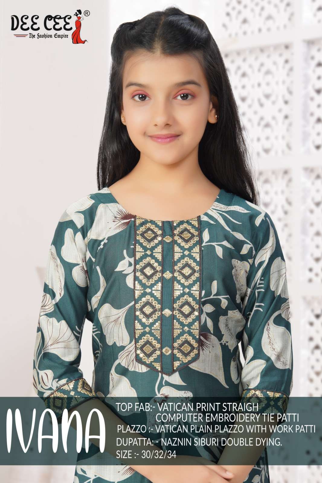 DEE CEE IVANA PURE VERTICAN PRINTED EMBROIDERY DRESSES-00093