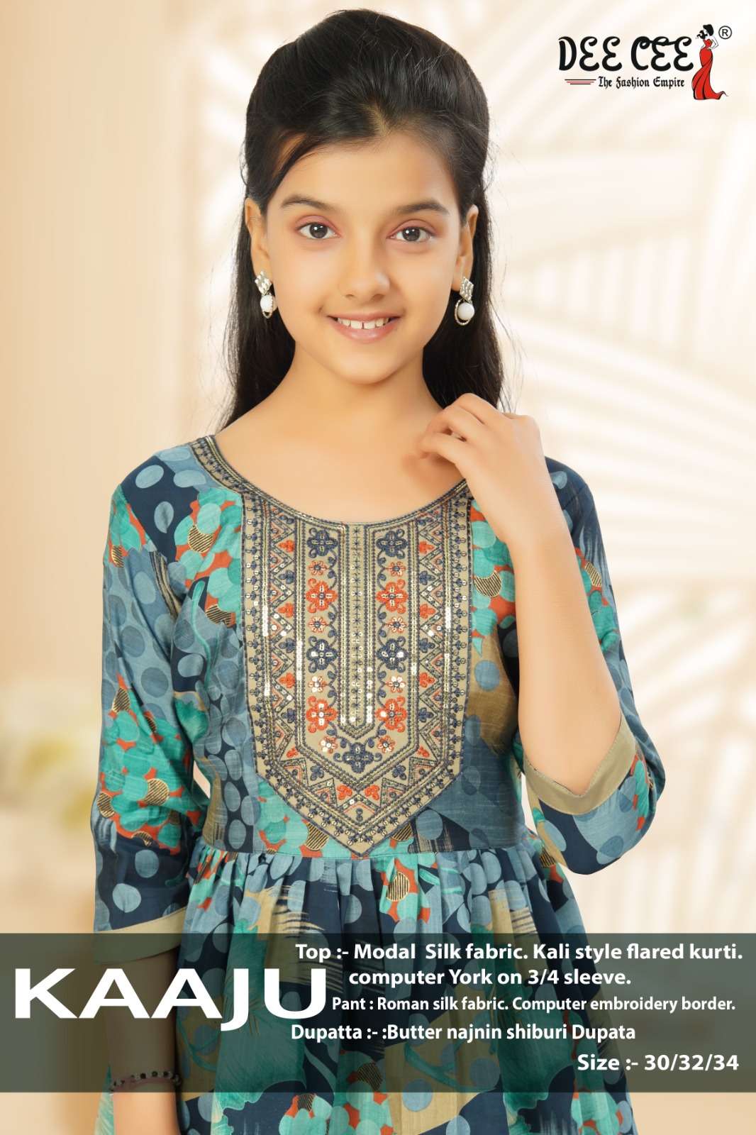 DEE CEE KAAJU PURE SILK EMBROIDERY DRESSES-00093