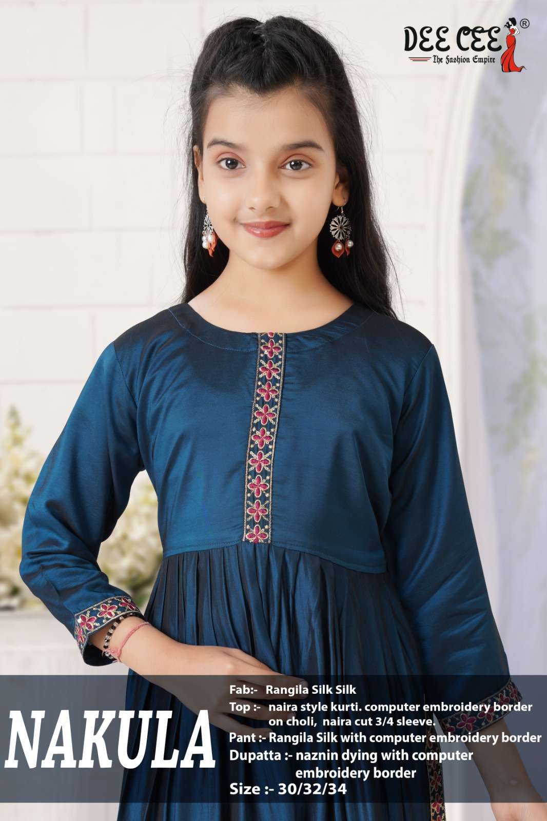 DEE CEE NAKULA PURE SILK EMBROIDERY DRESSES-00093