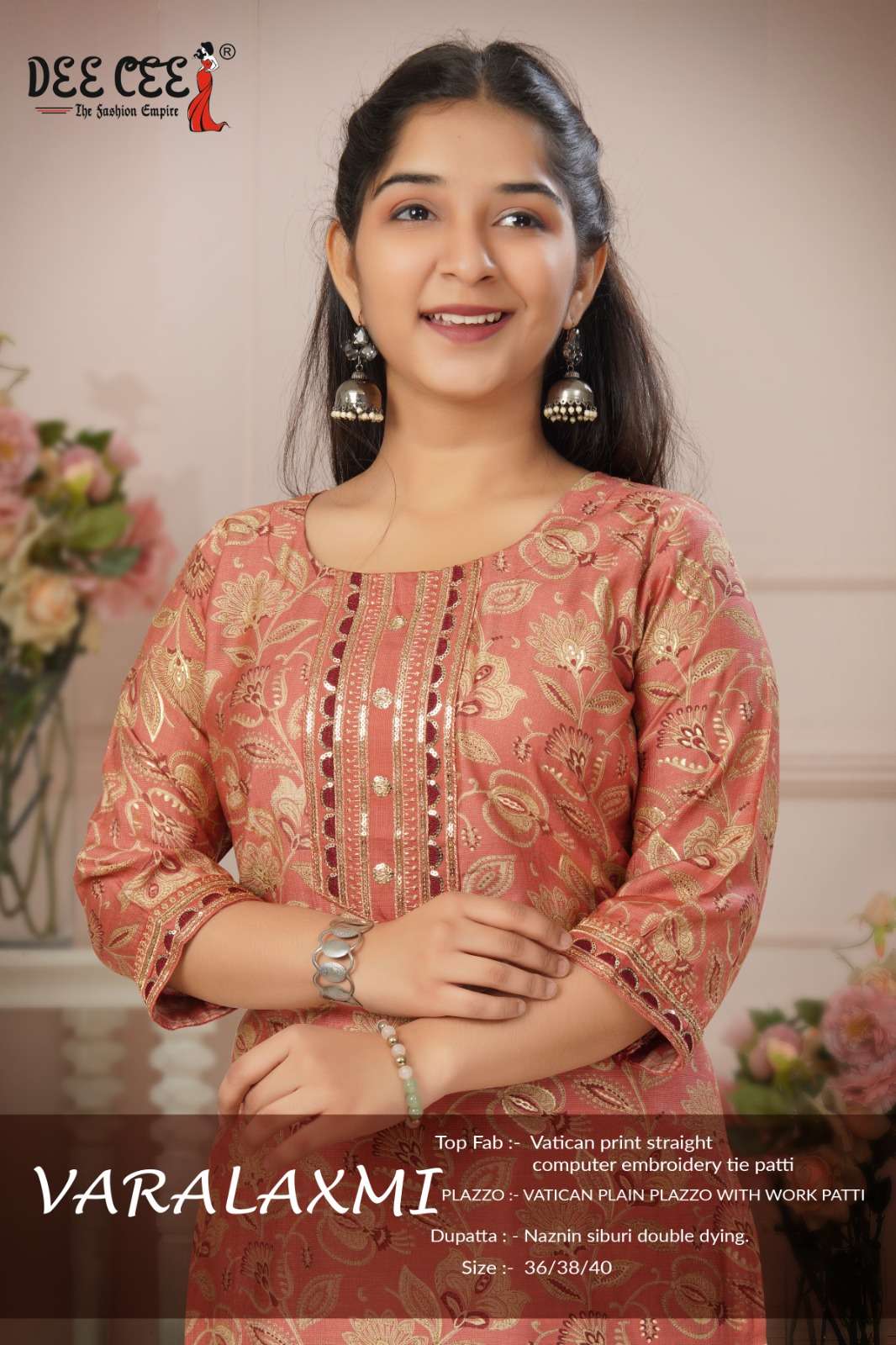 DEE CEE VARALAXMI PURE VERTICAN PRINTED EMBROIDERY DRESSES-00093